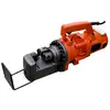 Red and black Multiquip hydraulic rebar bender